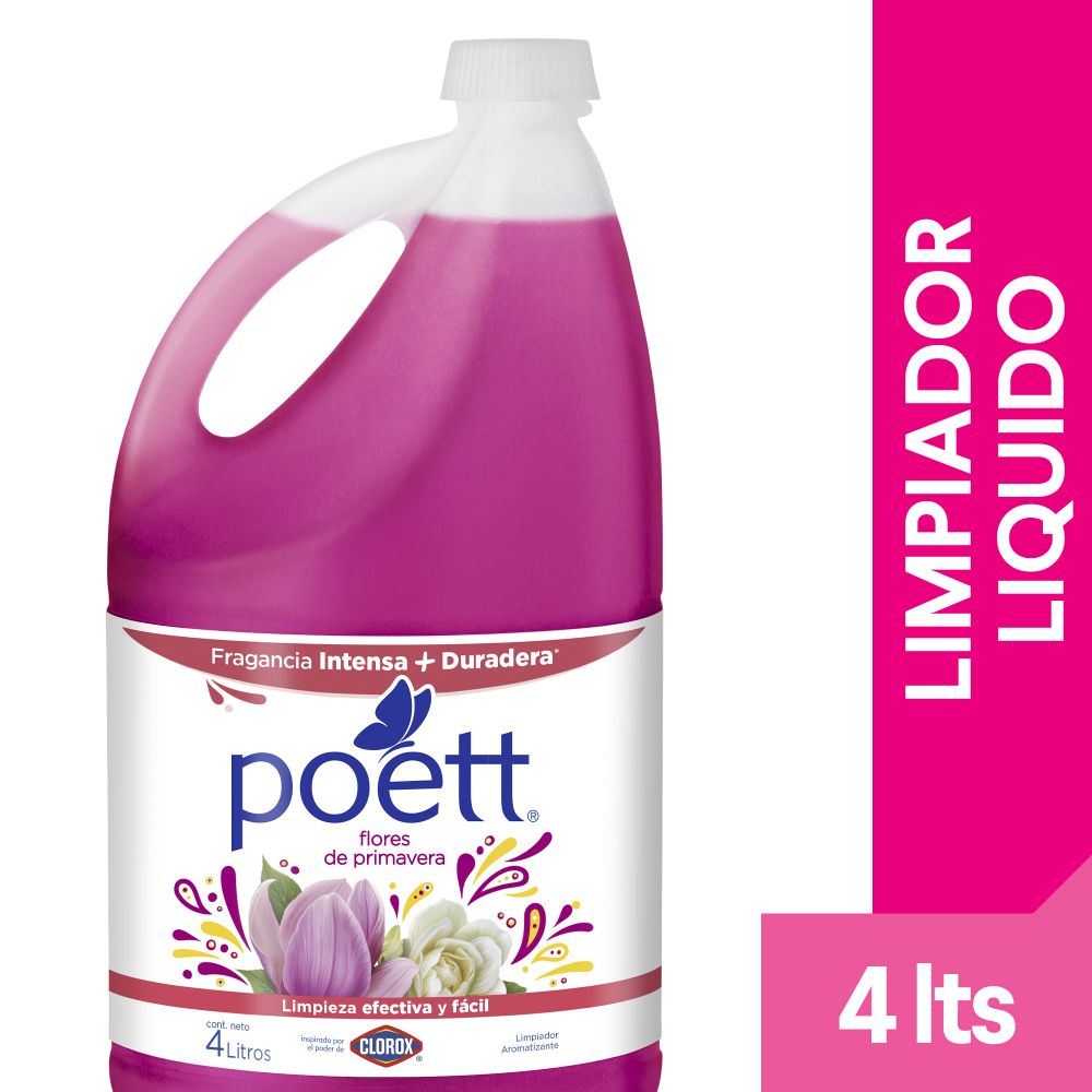 Limpiador líquido aromatizante Poett flores de primavera botella 4 L
