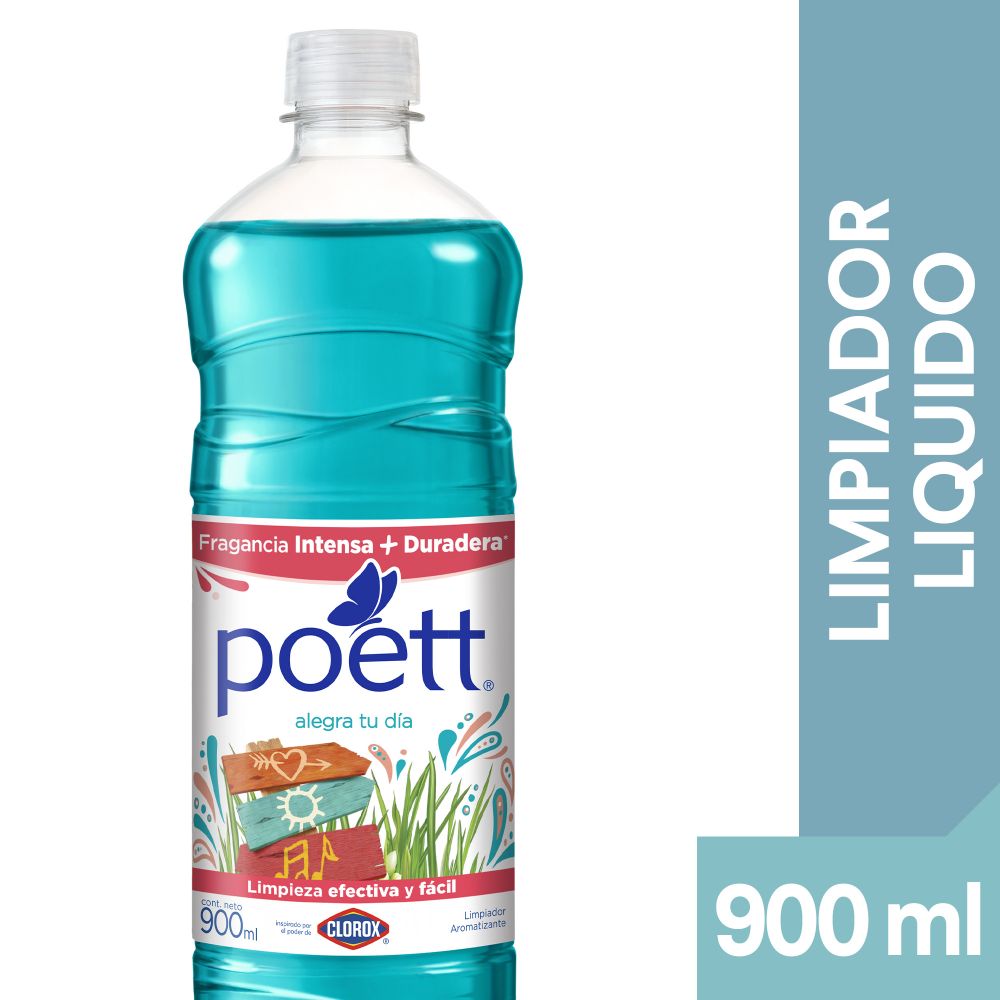 Limpiador líquido aromatizante Poett alegra tu día 900 ml