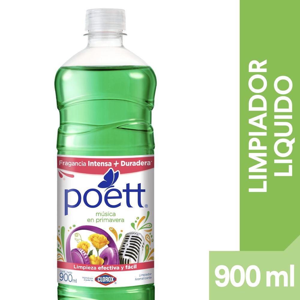 Limpiador líquido aromatizante Poett música en primavera botella 900 ml