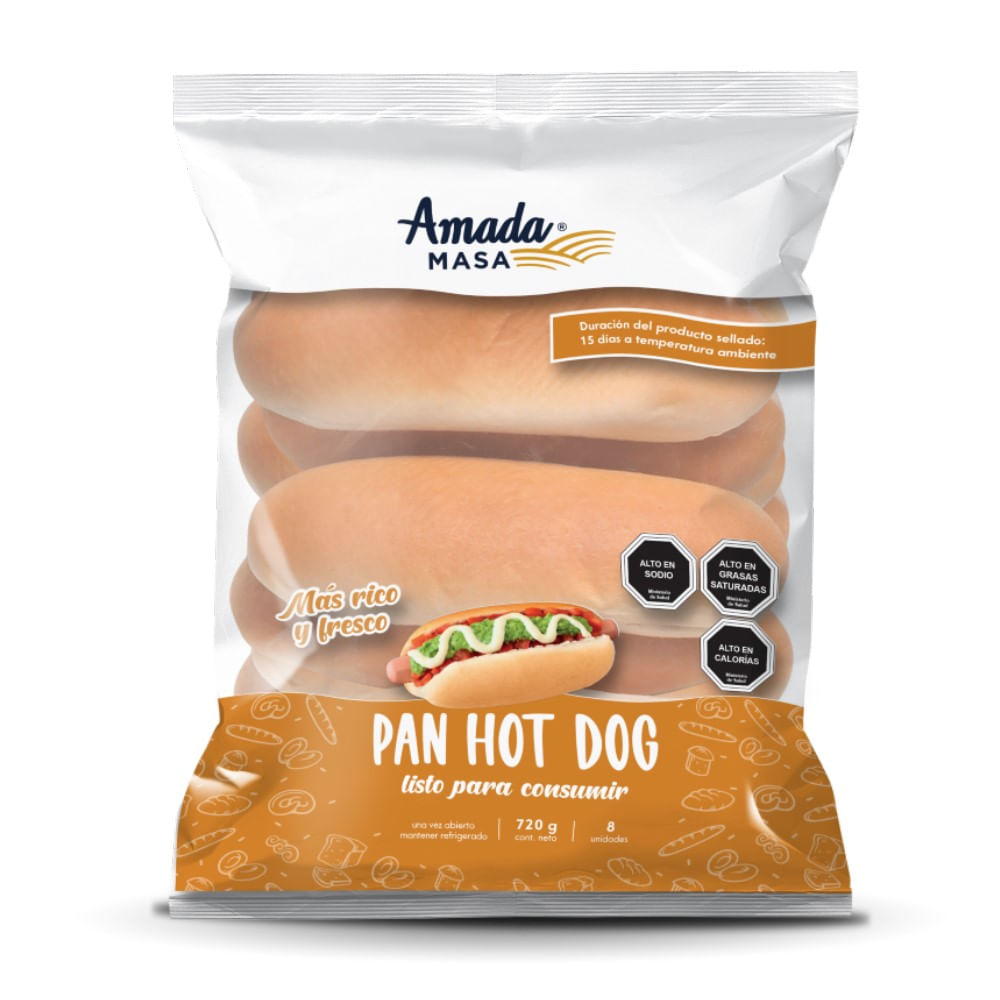 Pan hot dog Amada Masa 8 un