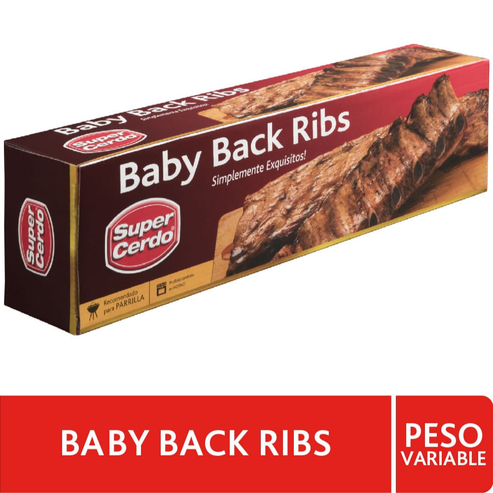 Costillitas Super Cerdo baby back ribs 1 Kg