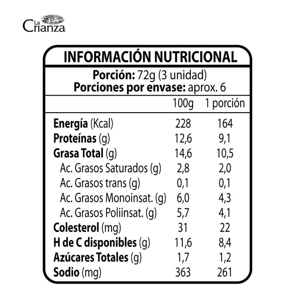 Nuggets pollo La Crianza bolsa 400 g Nuggets pollo La Crianza bolsa 400 g