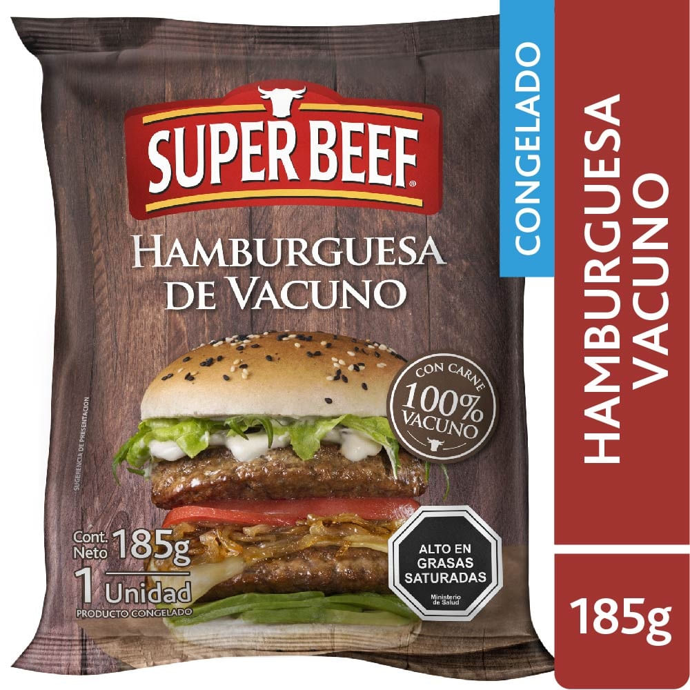 Hamburguesa vacuno Super Beef 185 g