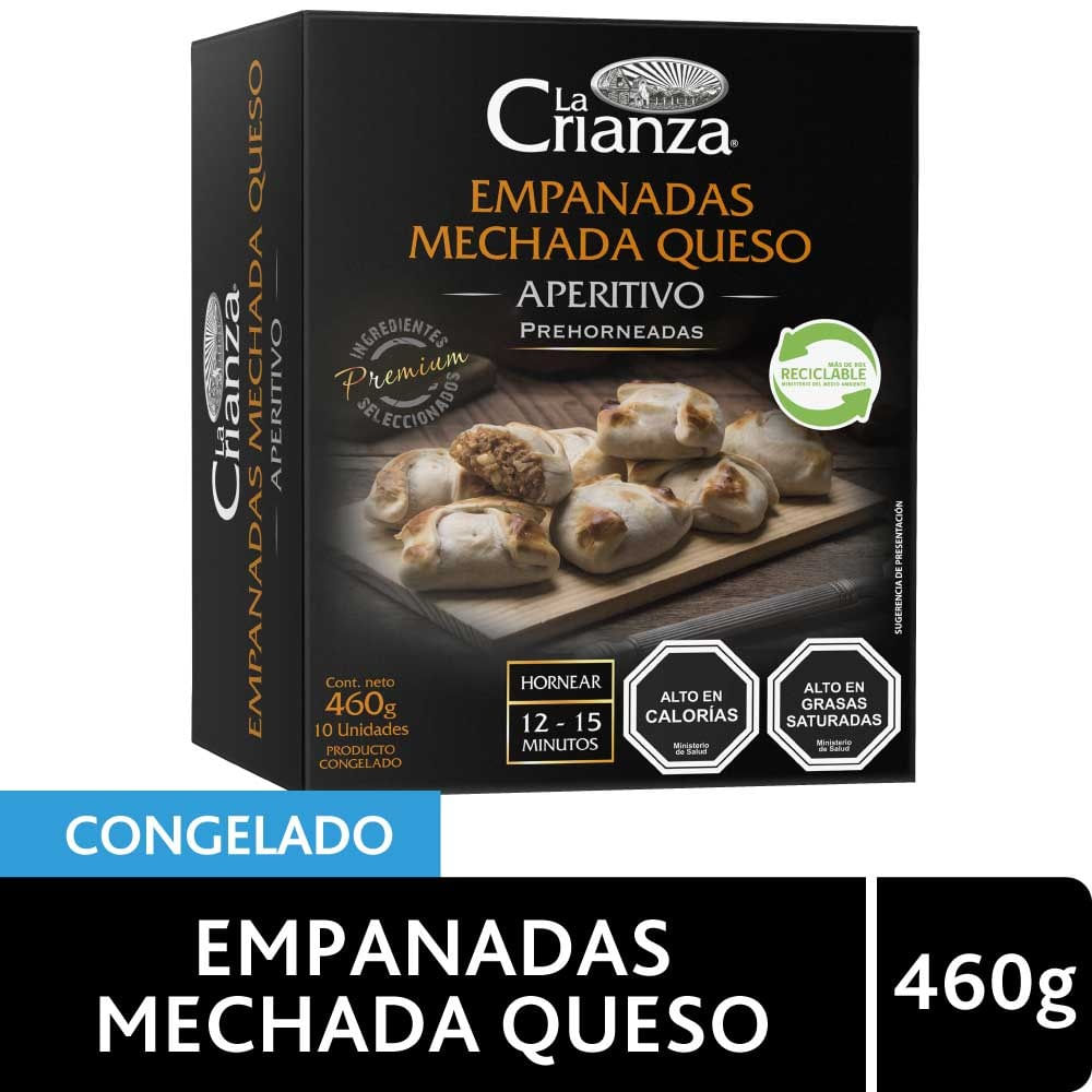 Empanadas La Crianza mechada queso caja 460 g