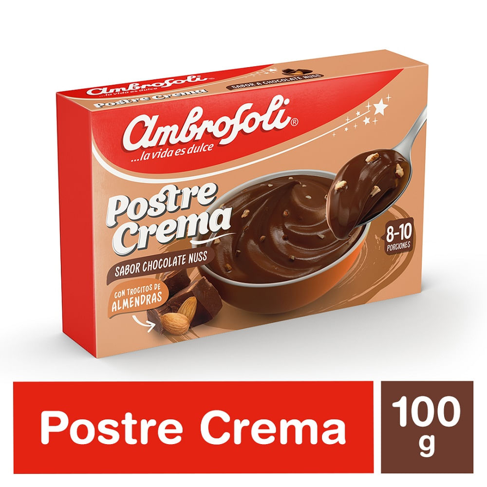 Postre crema Ambrosoli chocolate nuss 100 g