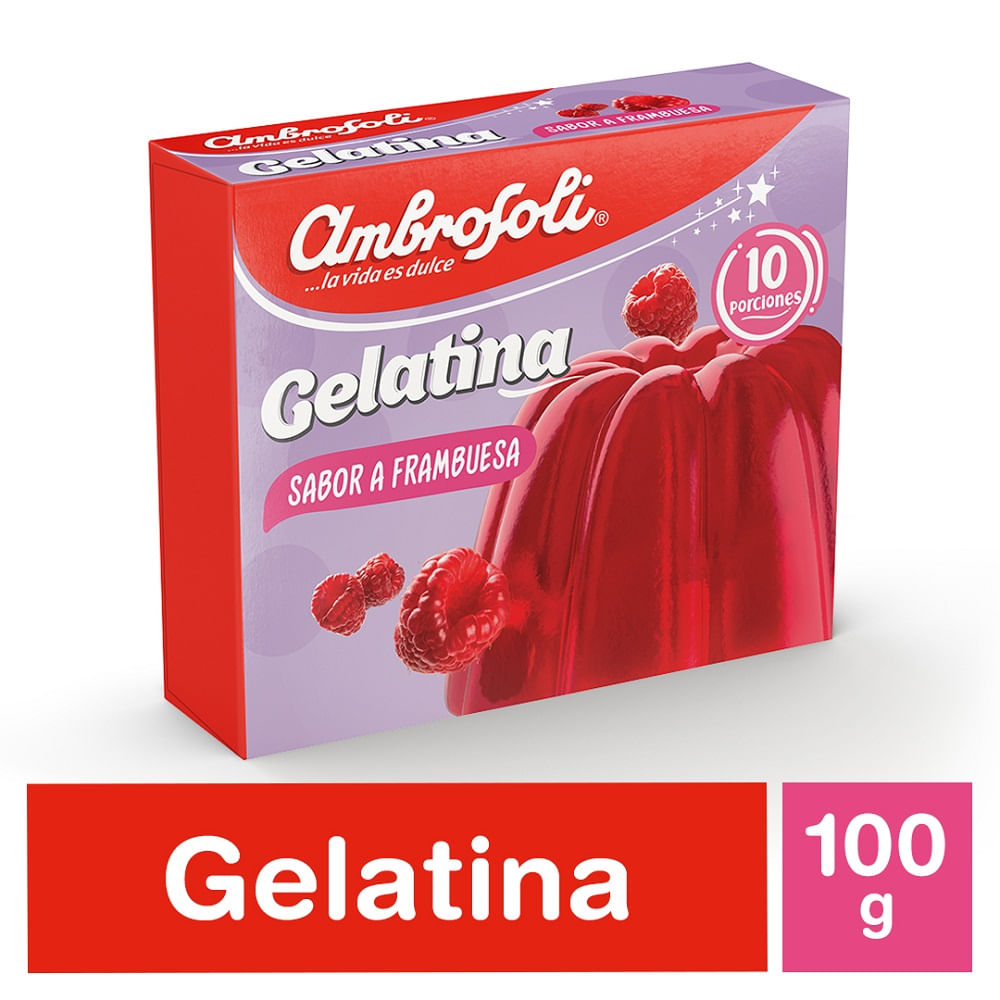 Gelatina Ambrosoli frambuesa 100 g
