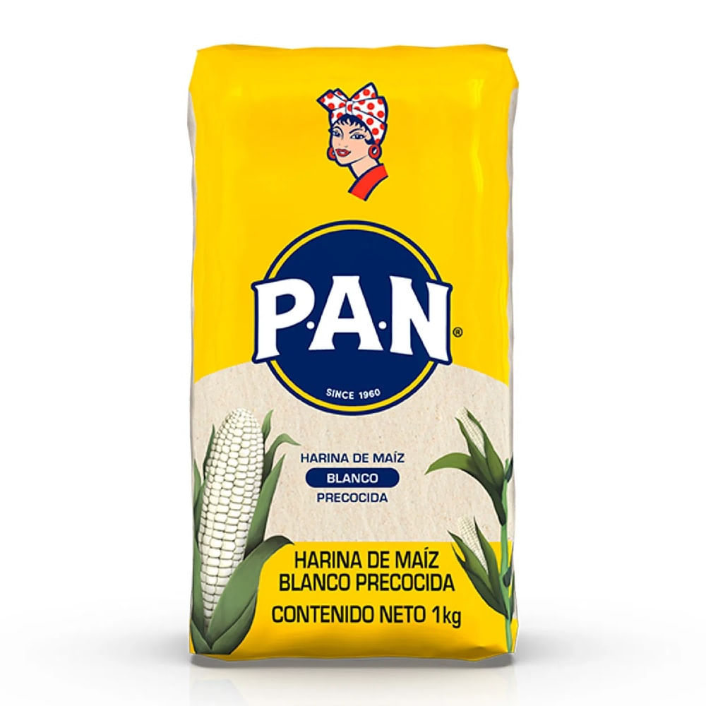 Harina blanca de maíz Pan precocida 1 Kg