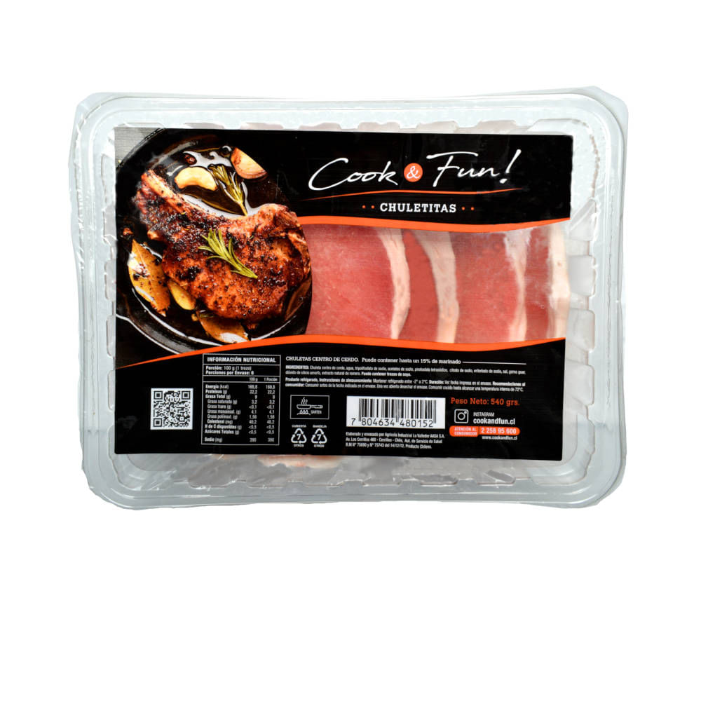 Chuletita de cerdo Cook and Fun 540 g