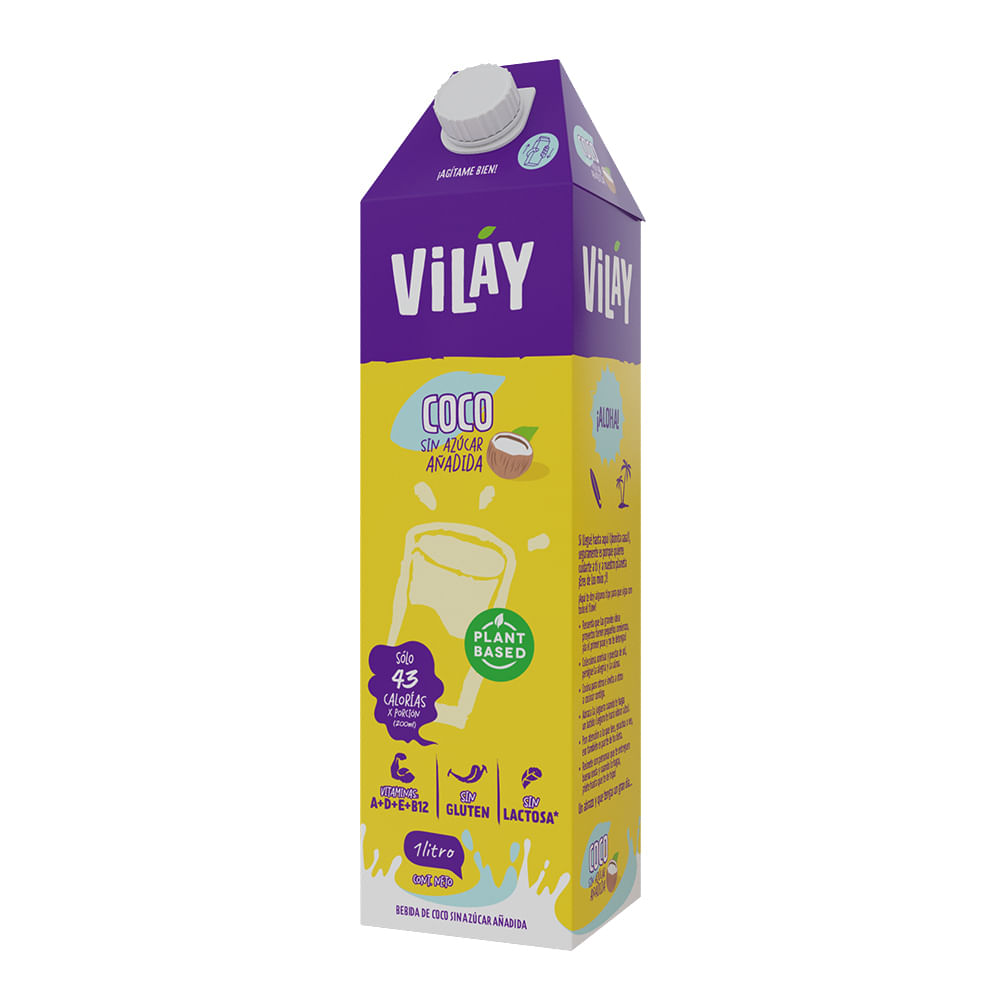 Bebida de coco Vilay sin azúcar 1 L