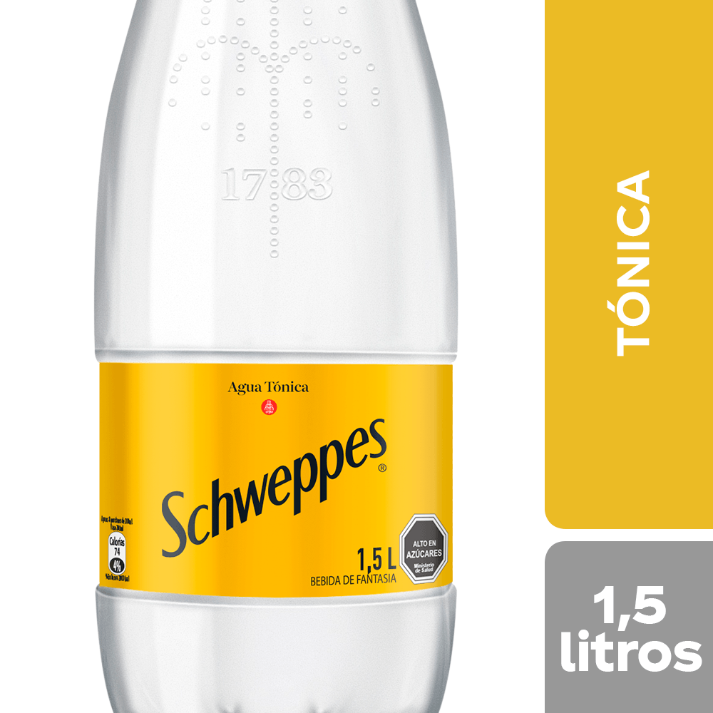 Bebida agua tónica Schweppes desechable 1.5 L