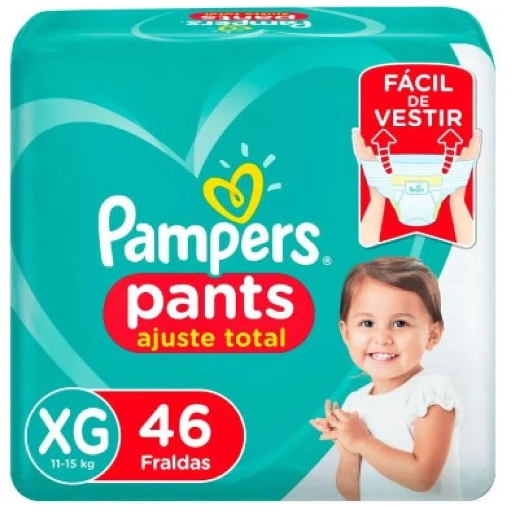 Pants Pampers ajuste total XG 46 un