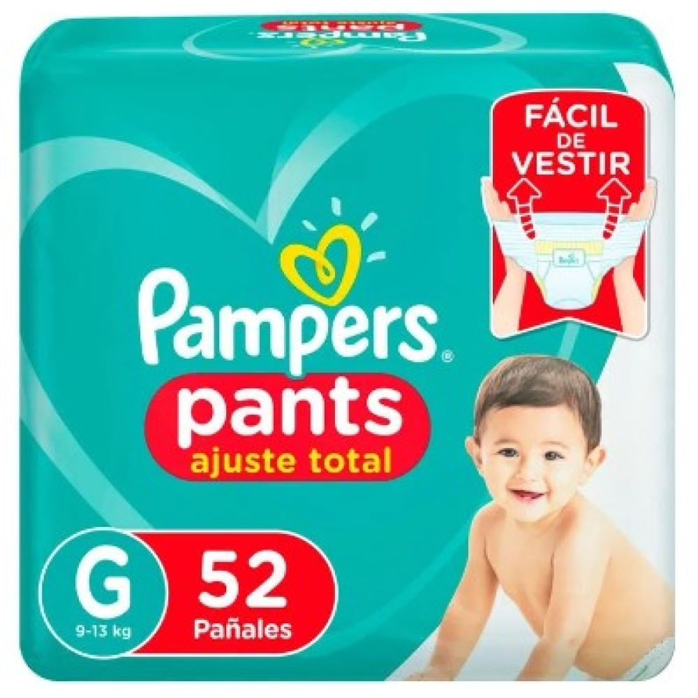 Pants Pampers ajuste total G 52 un