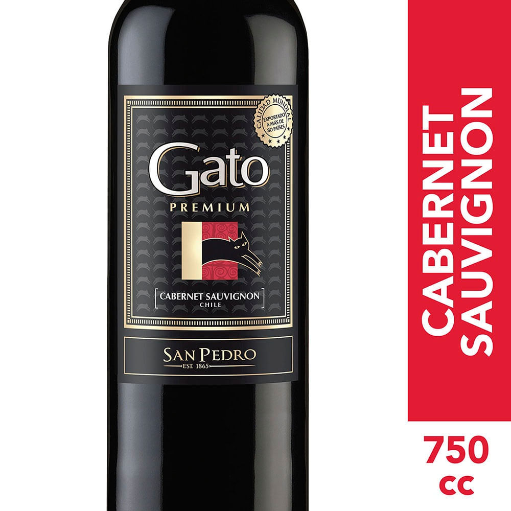 Vino Gato premium cabernet sauvignon 750 cc
