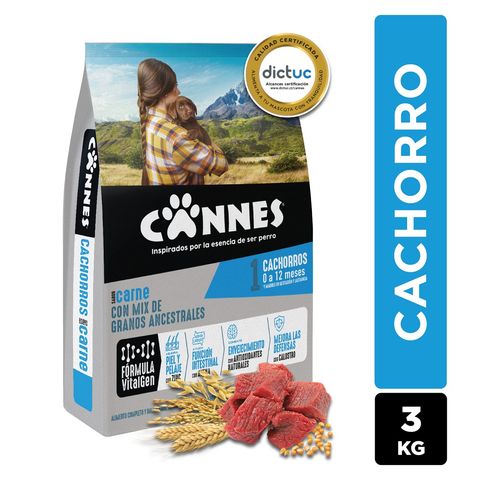 Alimento perro cachorro Cannes sabor carne y leche 3 Kg Alimento perro cachorro Cannes sabor carne y leche 3 Kg