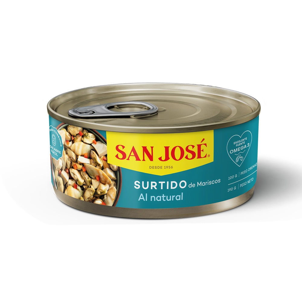 Surtido de mariscos San José al natural lata 190 g
