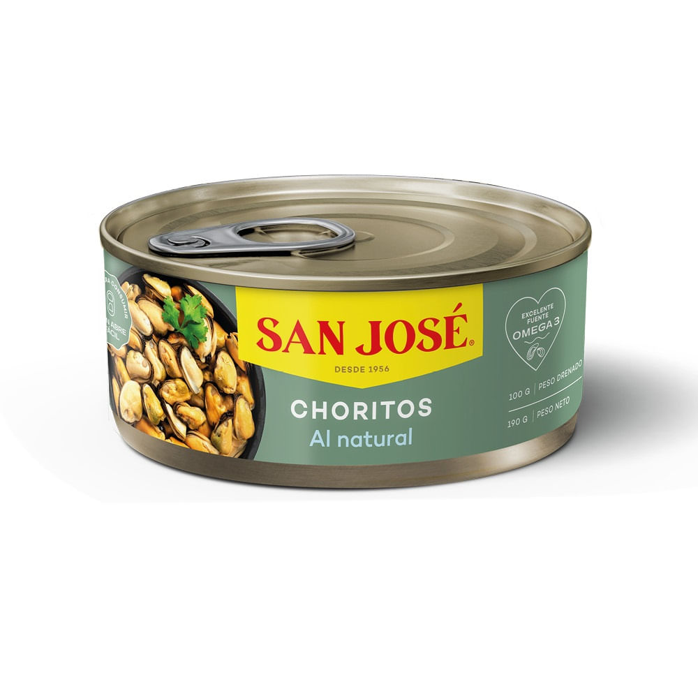 Chorito San José al natural lata 190 g