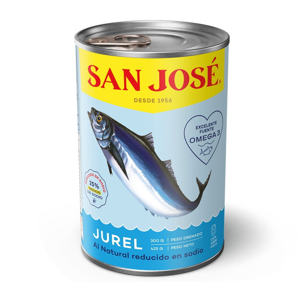 Jurel San José al natural reducido en sal lata 425 g