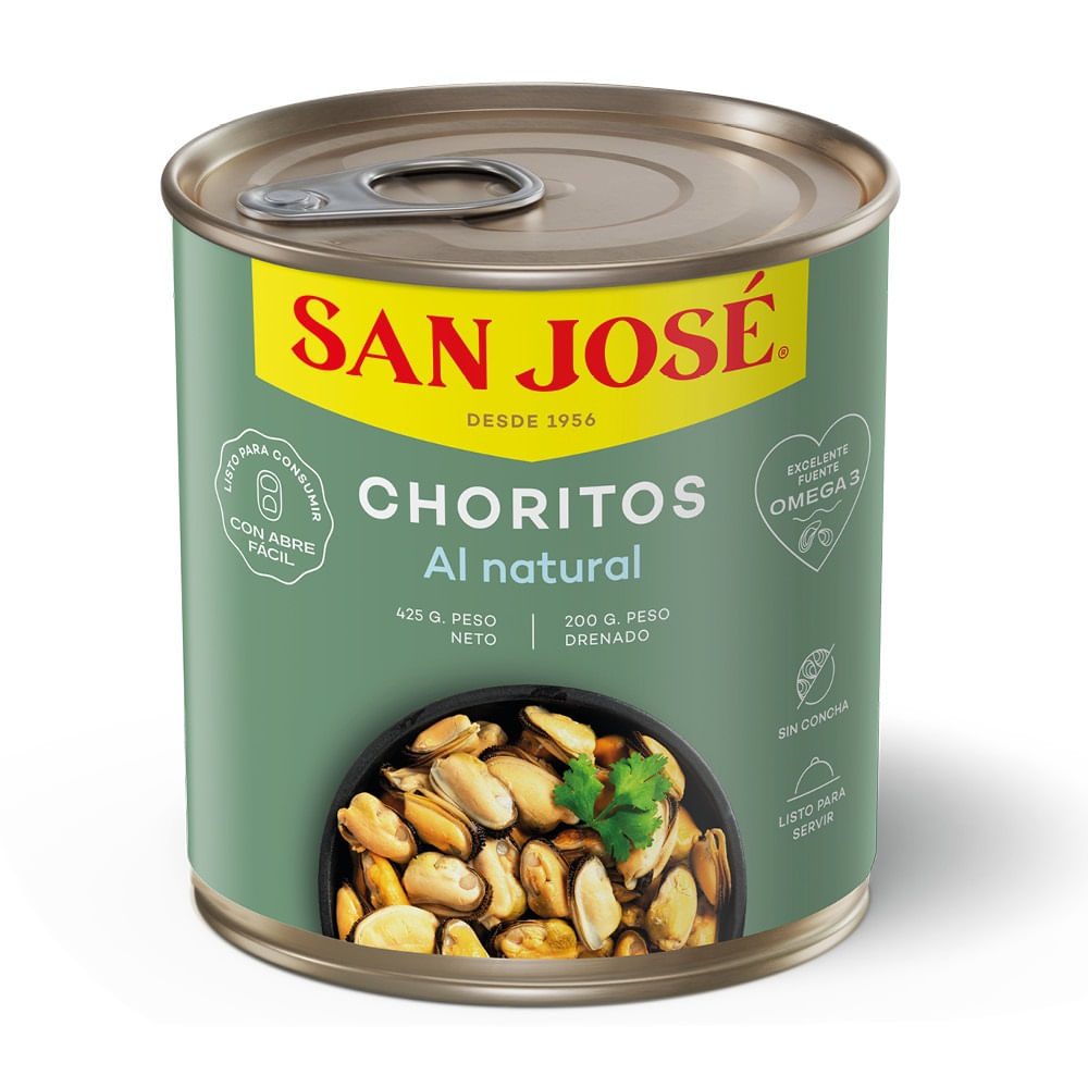 Choritos San Jose al natural 425 g