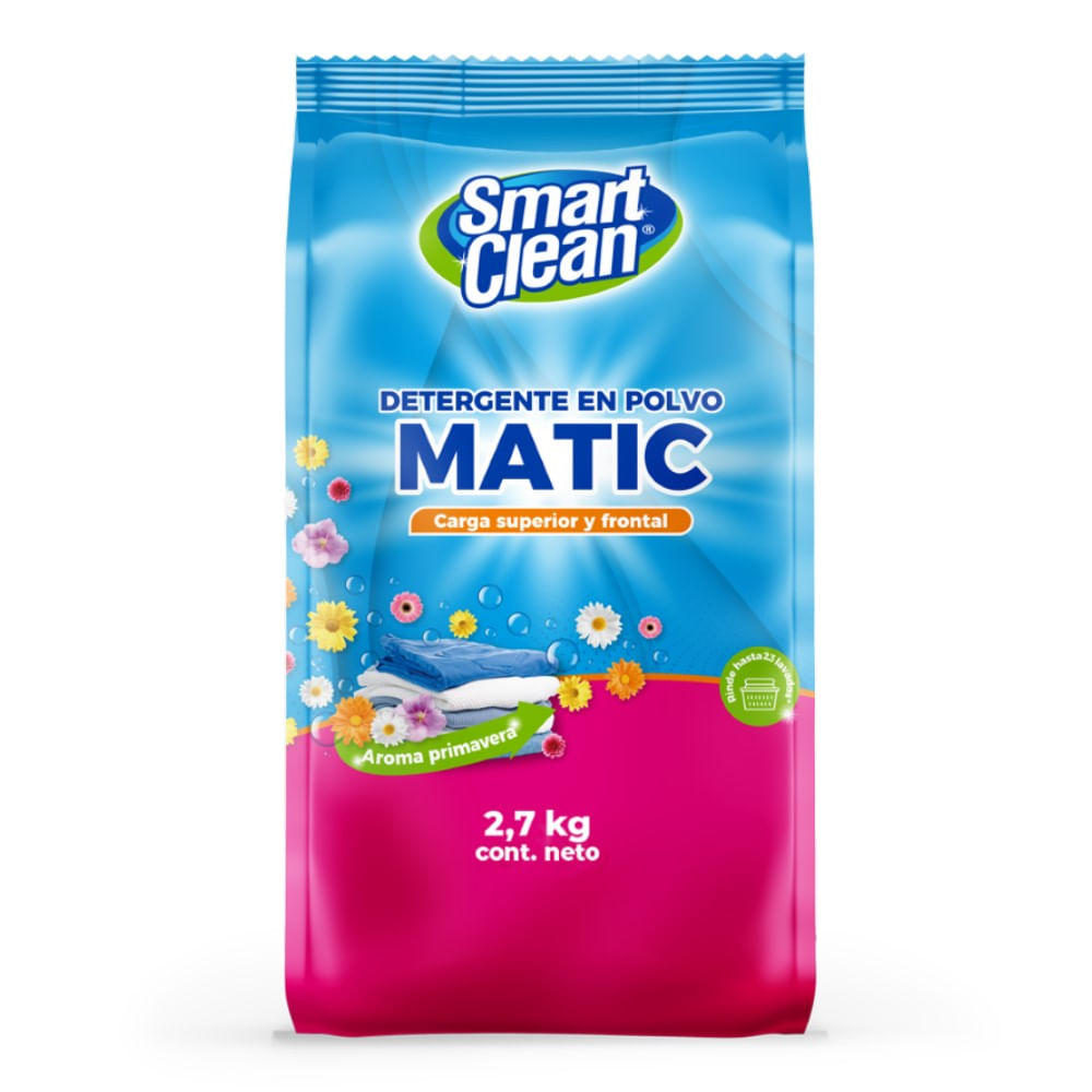 Detergente en polvo Smart Clean primavera 2.7 Kg
