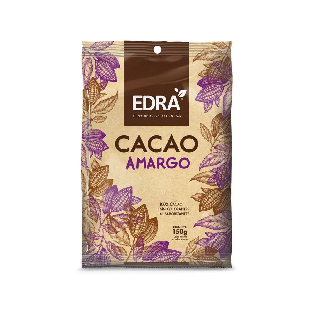 Cacao amargo en polvo Edra 150 Gr