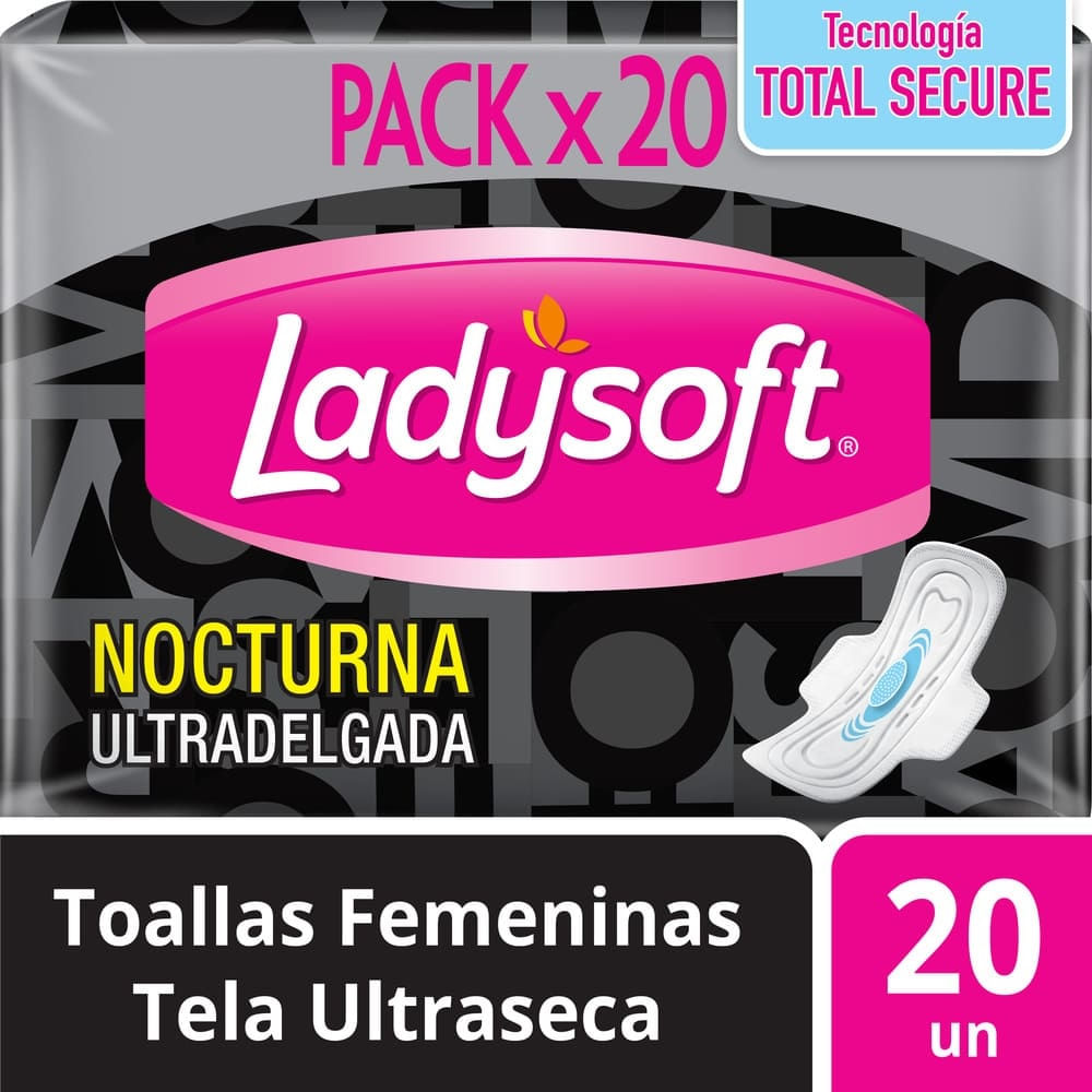 Toalla higiénica Ladysoft nocturna ultra delgada 20 un
