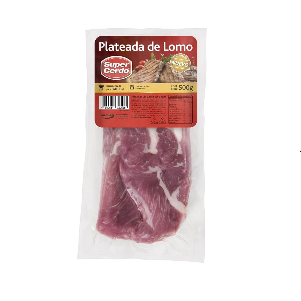 Plateada de lomo Super Cerdo 500 g