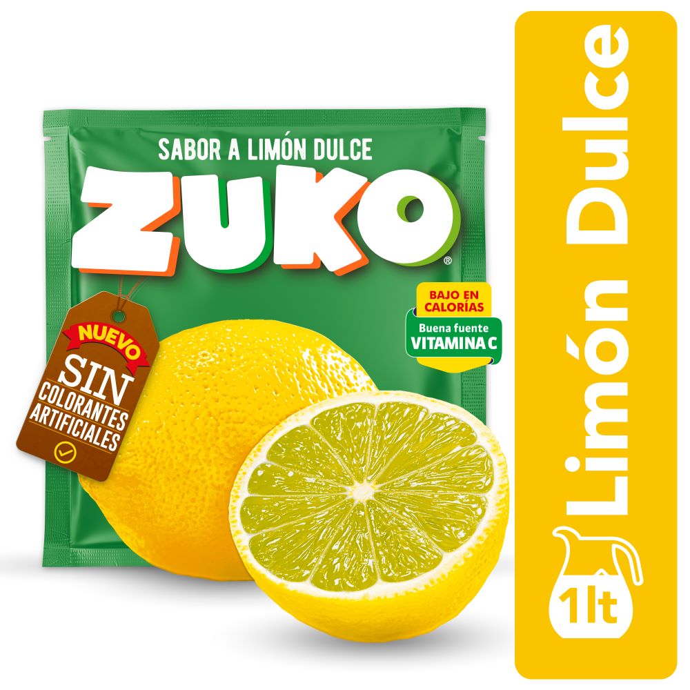 Jugo en polvo Zuko limón dulce rinde 1 L