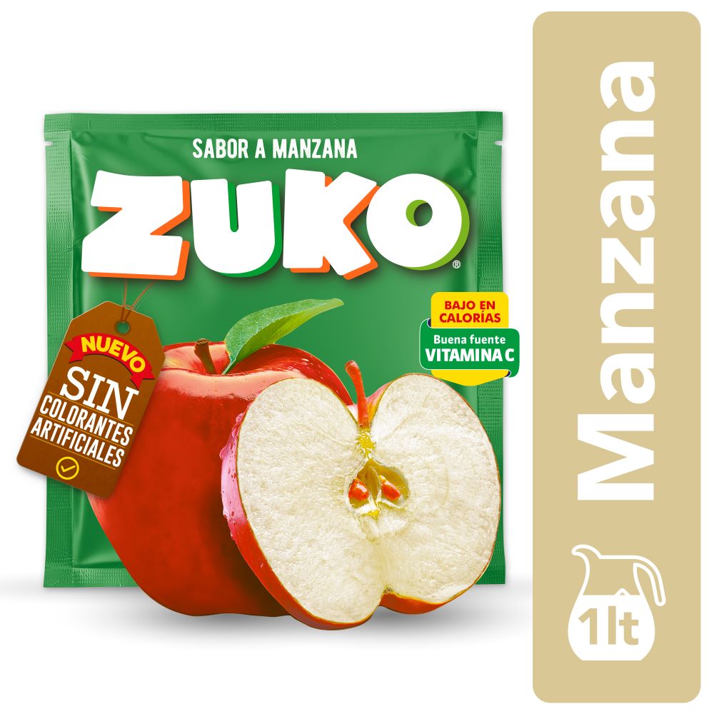 Jugo en polvo Zuko manzana rinde 1 L