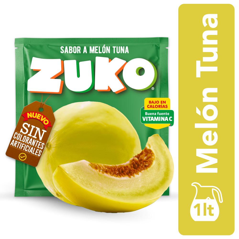 Jugo en polvo Zuko melón tuna rinde 1 L