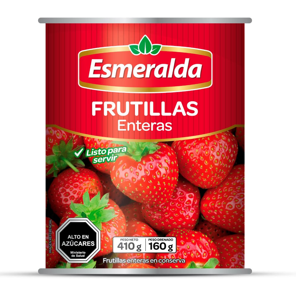 Frutillas enteras Esmeralda lata 410 g