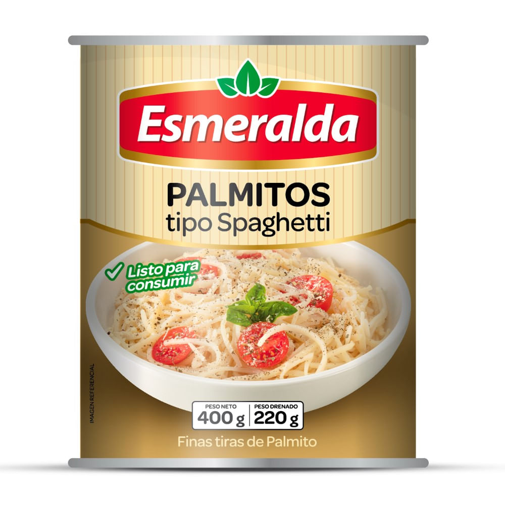 Palmitos Esmeralda tipo spaghetti lata 400 g