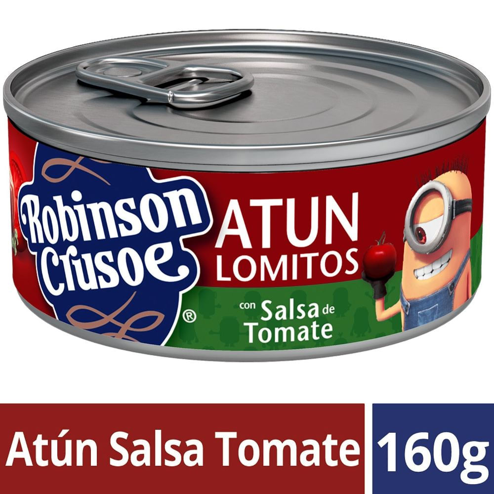 Atún lomito Robinson Crusoe con salsa de tomate lata 160 g