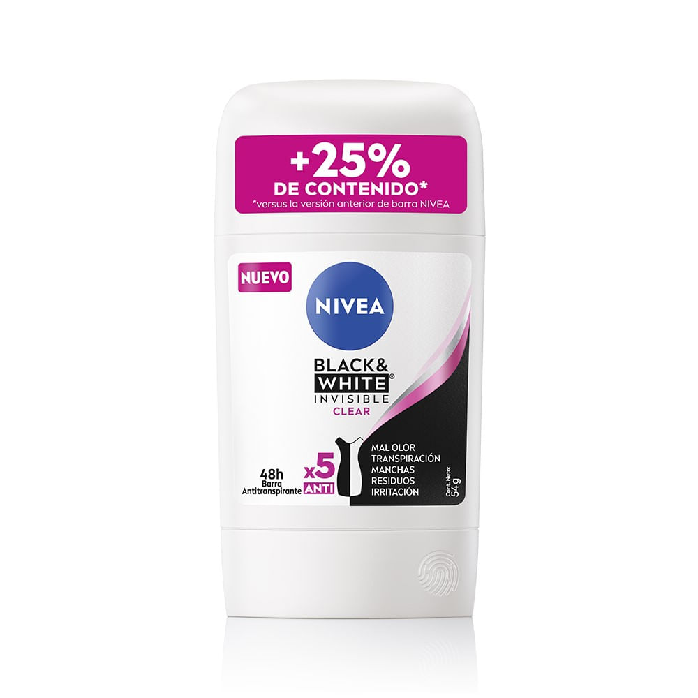 Desodorante en barra Nivea female black&white clear 50 ml