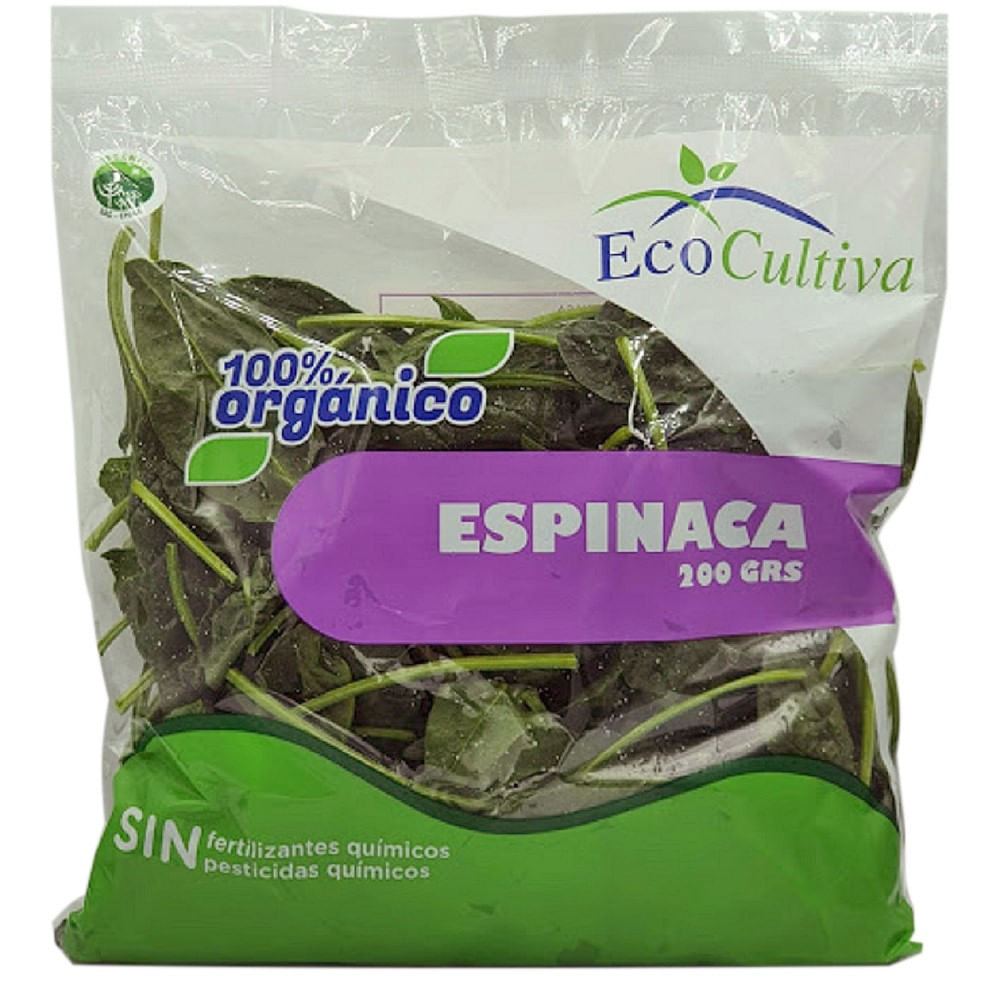Espinaca Ecocultiva orgánica 200 g
