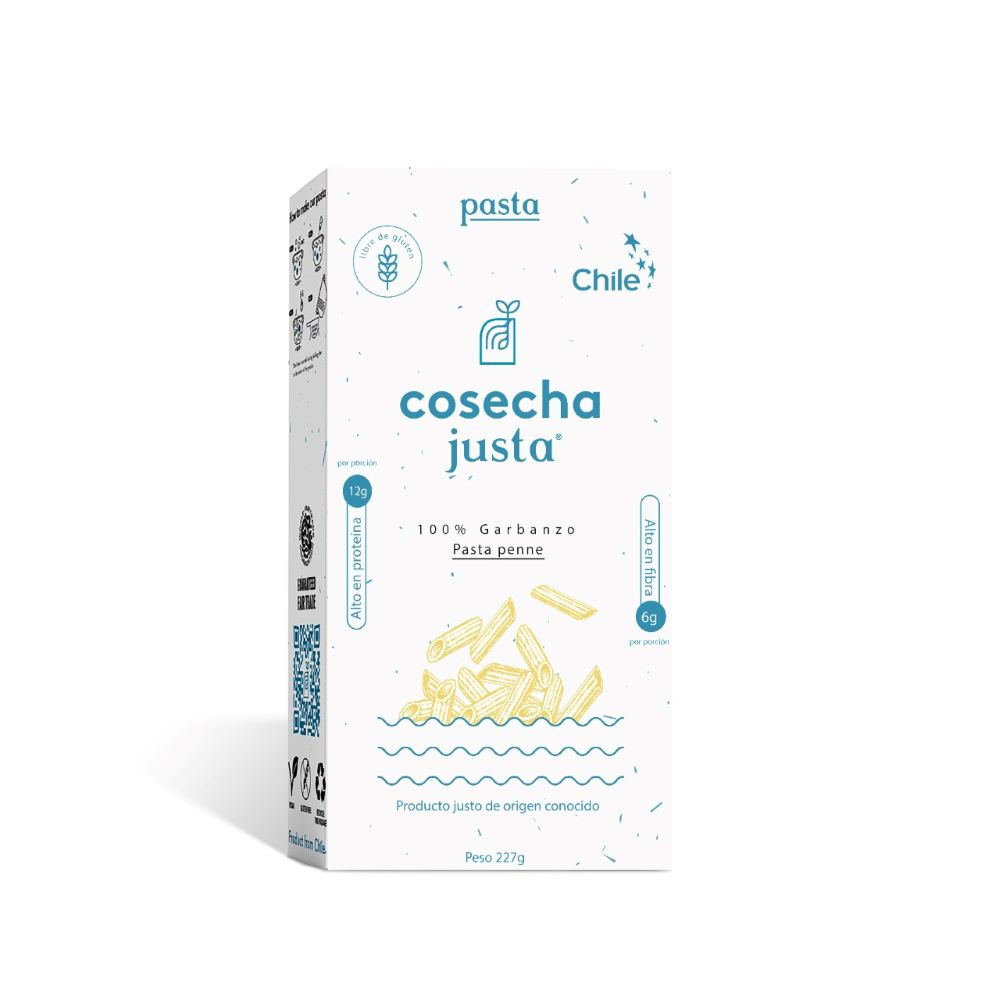 Pasta penne Cosecha Justa garbanzo 227 g