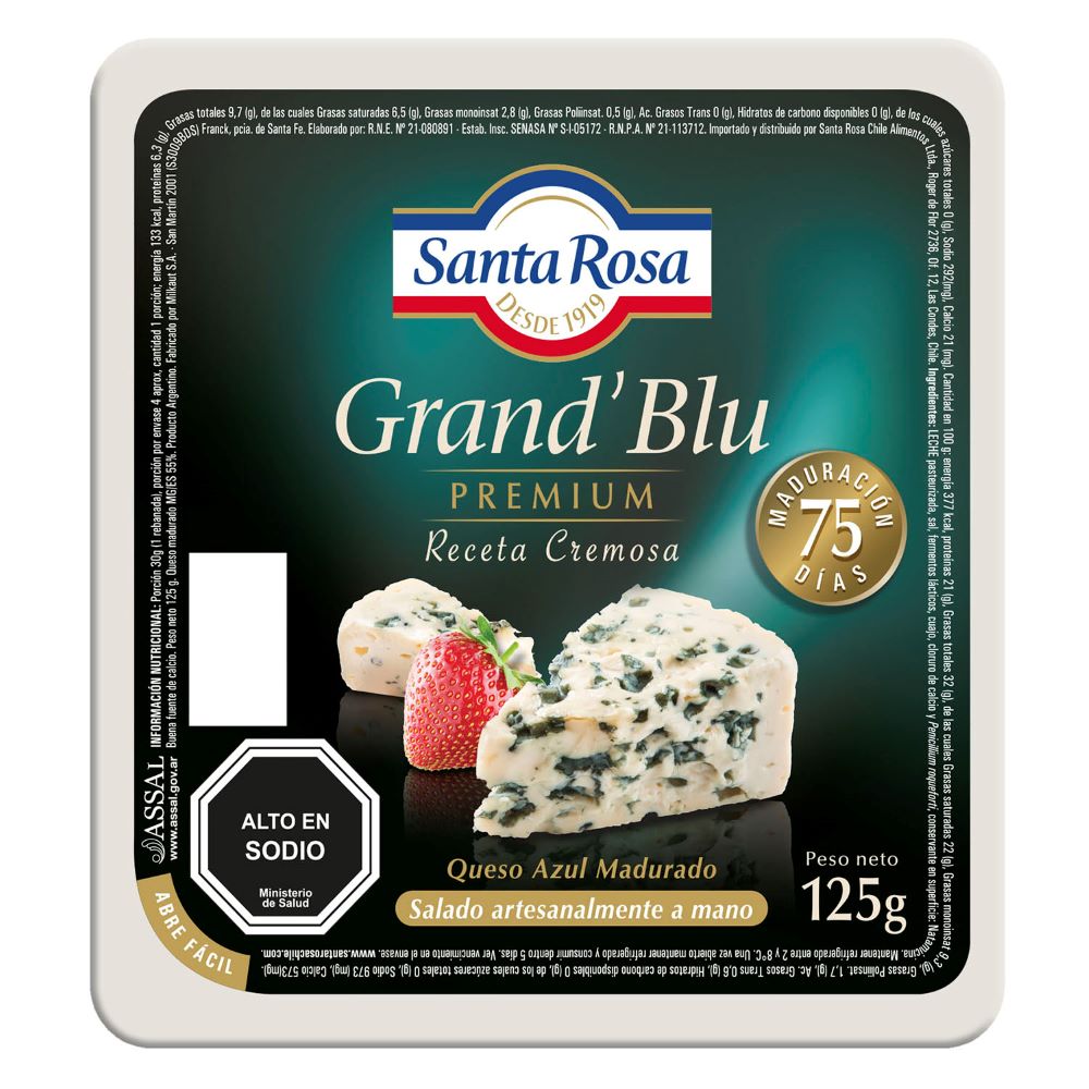 Queso azul Santa Rosa premium 125 g