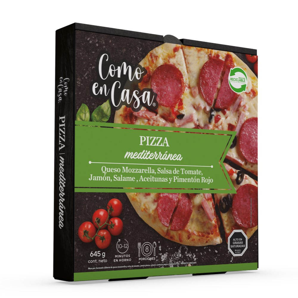 Pizza Como en Casa mediterránea caja 645 g