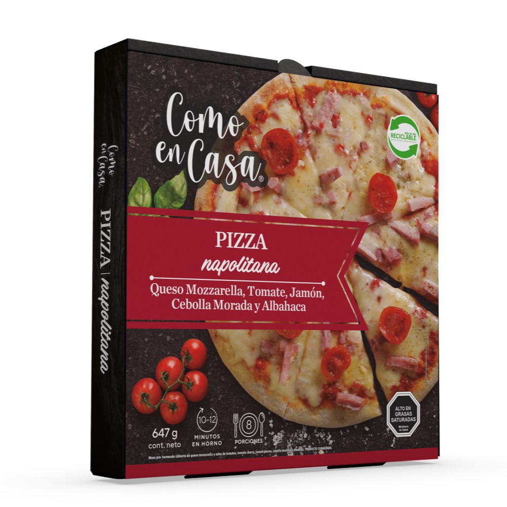 Pizza Como en Casa napolitana caja 647 g