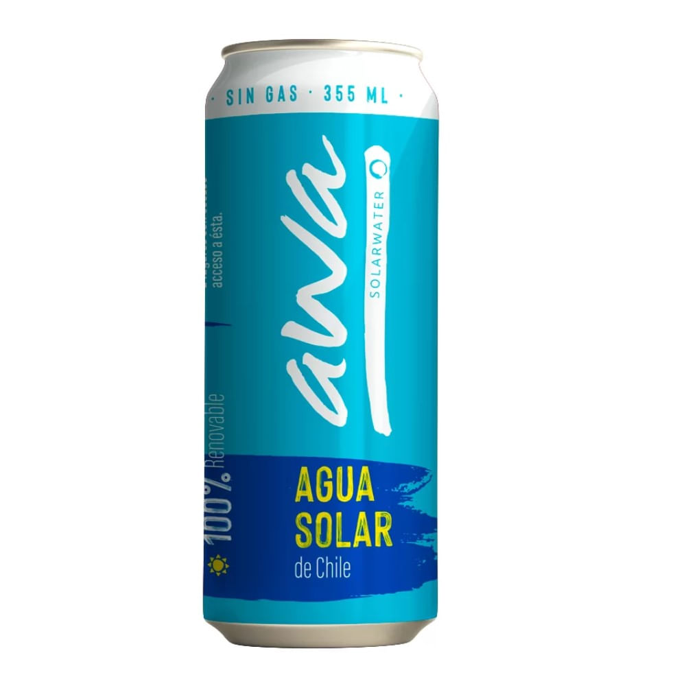 Agua mineral Awa Solar sin gas lata 355 ml