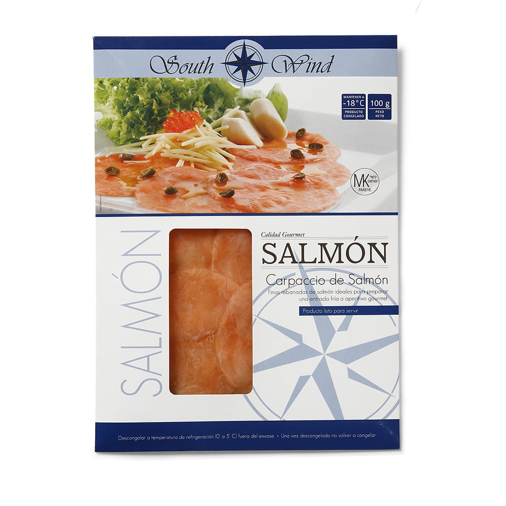 Carpaccio de salmón South Wind congelado caja 100 g