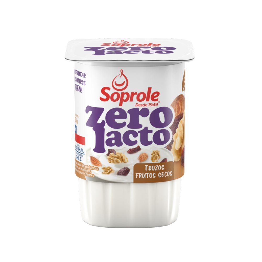 Yoghurt sin lactosa Soprole trozos frutos secos 155 g