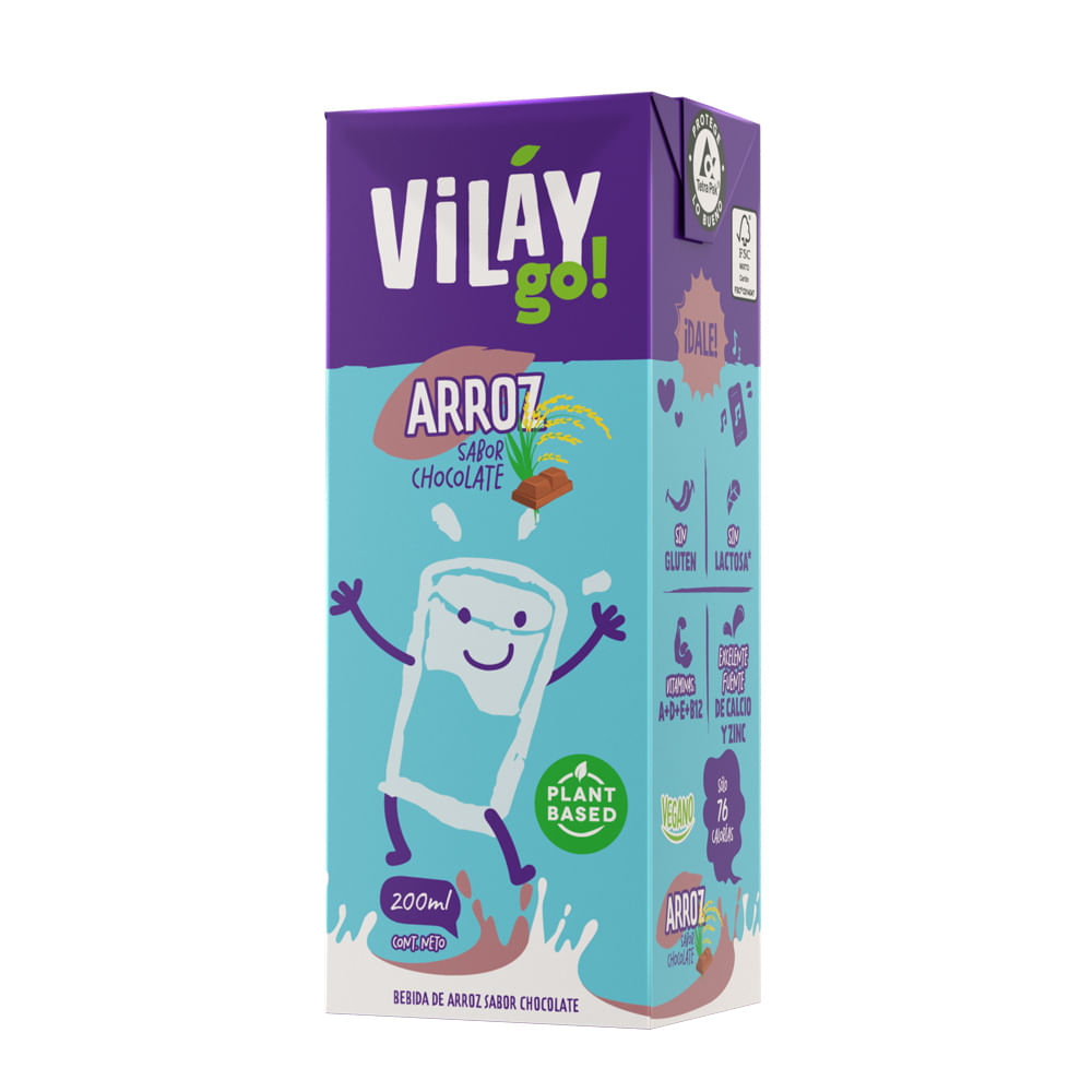 Bebida de arroz Vilay chocolate 200 ml