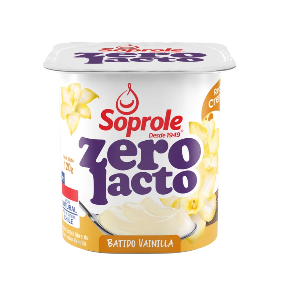 Yoghurt sin lactosa Soprole vainilla 120 g