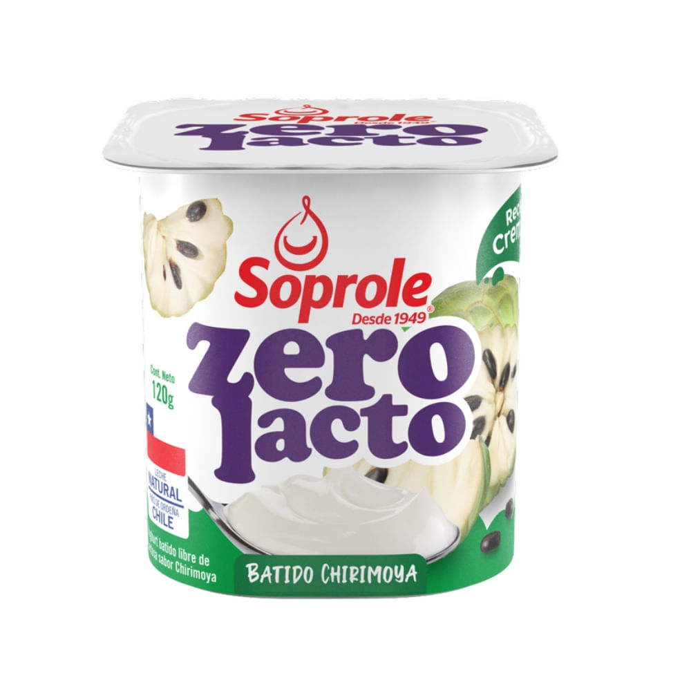 Yoghurt sin lactosa Soprole chirimoya 120 g