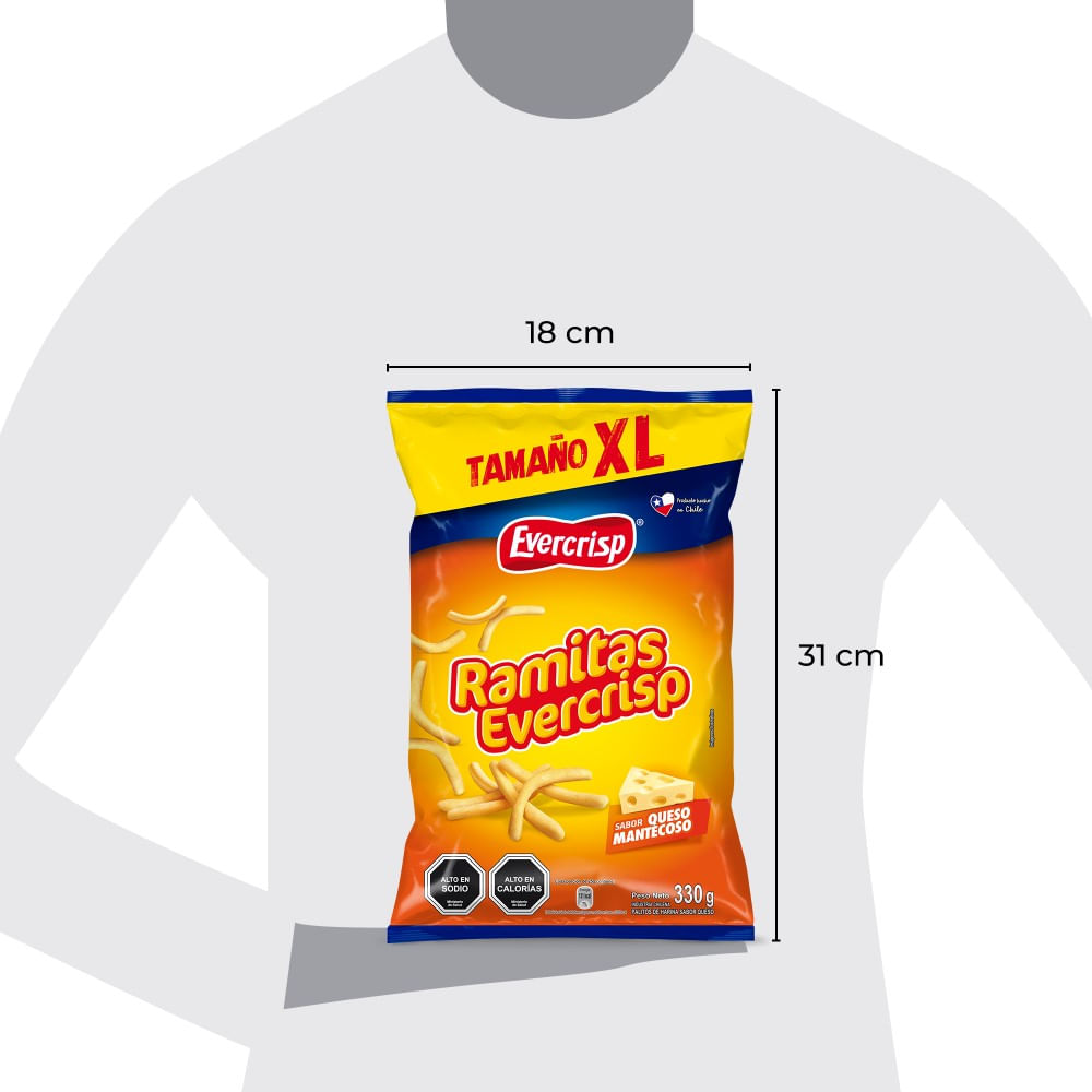 Ramitas Evercrisp sabor queso mantecoso 330 g Ramitas Evercrisp sabor queso mantecoso 330 g