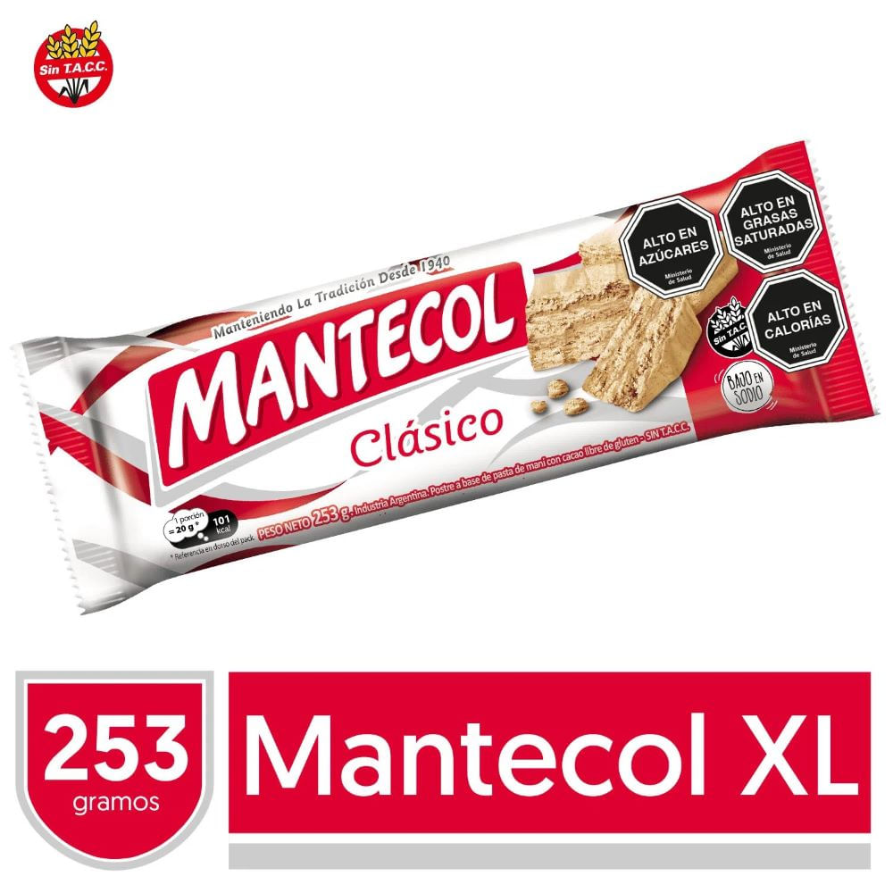 Pasta de maní Mantecol clásico 253 g
