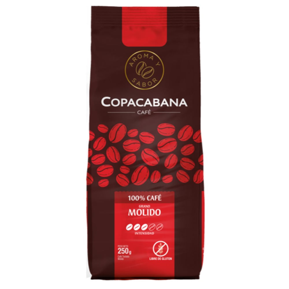 Pack 1 Kg de café Copacabana 100% Arabica, en grano Entero más exclusiva  taza espresso Copacabana - Nos gusta el café Chile ☕