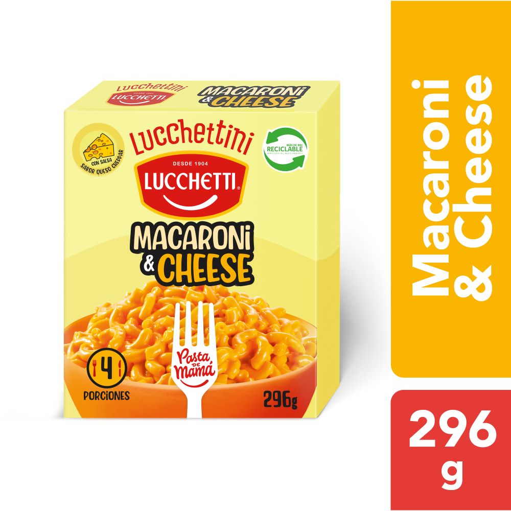 Pasta pronta Lucchetti macaroni y queso 296 g