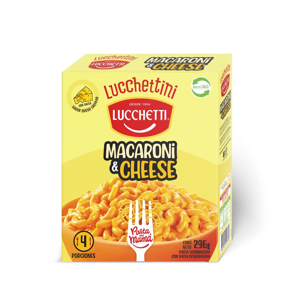 Pasta pronta Lucchetti macaroni y queso 296 g Pasta pronta Lucchetti macaroni y queso 296 g