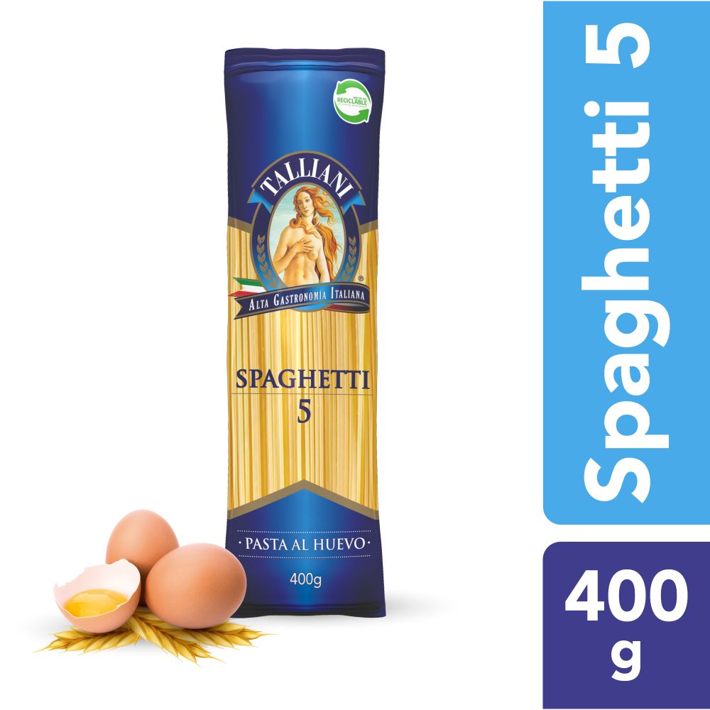 Pasta spaghetti N°5 Talliani al huevo 400 g